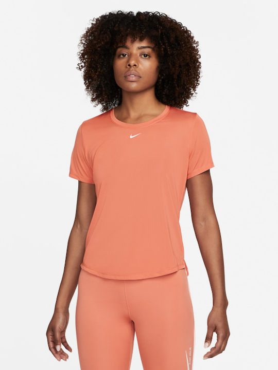 Nike Damen Sport T-Shirt Dri-Fit Orange