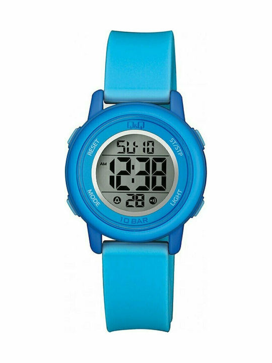 Q&Q Kids Digital Watch with Rubber/Plastic Strap Light Blue