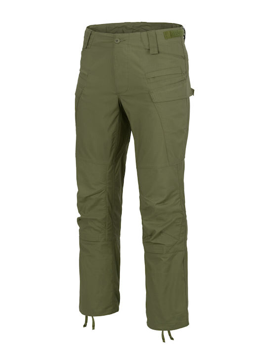 Elastische Khaki Herrenhose