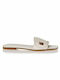 Sante Women's Flat Sandals In White Colour