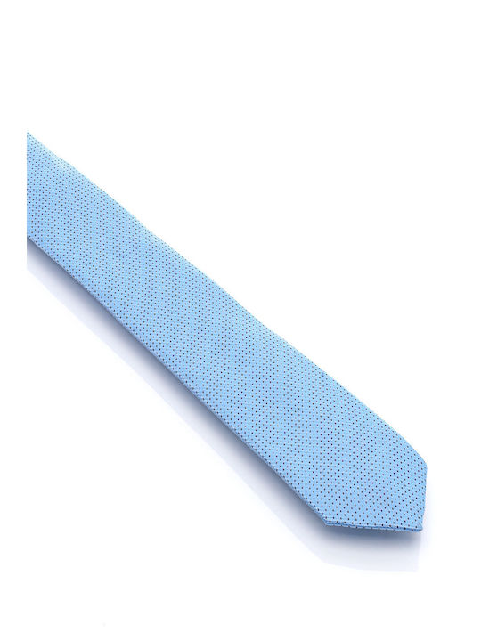 Synthetic Men's Tie Printed Light Blue