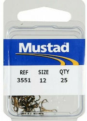 Mustad 3551 Fishing Hooks Set 25 Units No14 10.11.93.014