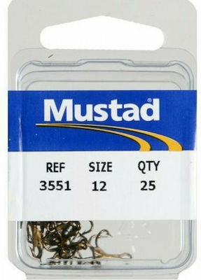 Mustad 3551 Fishing Hooks Set 25pcs No14