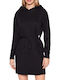 Calvin Klein Mini Dress with Hood Black