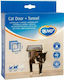 Duvo Plus 4 Anwendungen Tür für Hunde & Katzen aus Plastik in Weiß Farbe 19.7 x 19.7 x 19.7cm