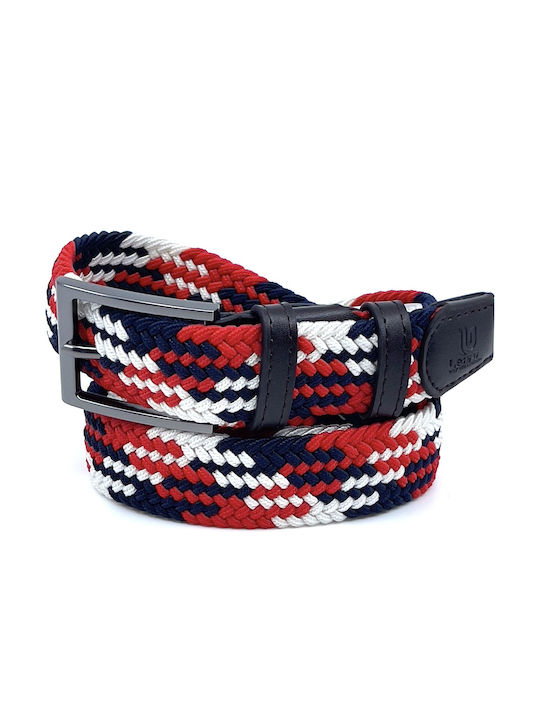 Elastic Men's Belt Knitted Multicolored