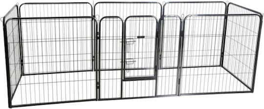 Kerbl Dog Puppy Enclosure Сгъваемо Парк за Кучета от Метал в Черен Цвят 77 x 80см.