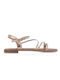 Seven Damen Flache Sandalen Rosegold