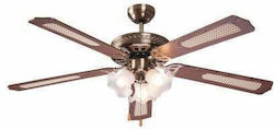 Inspire Deckenventilator 132cm Mit Leuchte Braune Inspire Deckenventilator 132cm Mit Leuchte Braune
