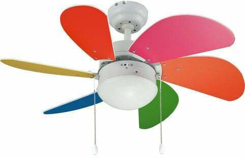 Inspire Maldives 76cm Ceiling Fan with Light Fixture Multicolored