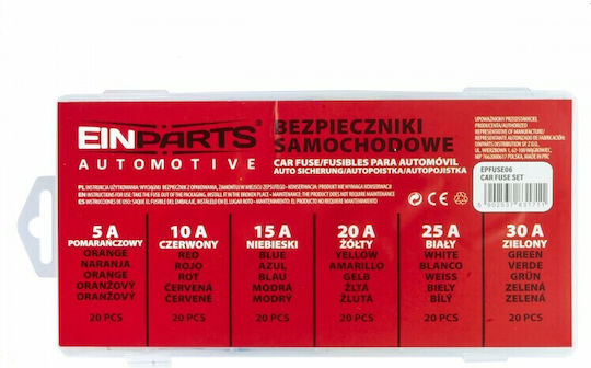 Einparts Комплект автомобилни предпазители Ножовидни 120бр