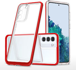 Hurtel Clear 3in1 Silicone Back Cover Red (Galaxy S22 5G)