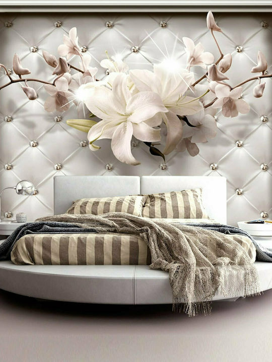 Wall Mural Royal Elegance Fabric White 250x175cm