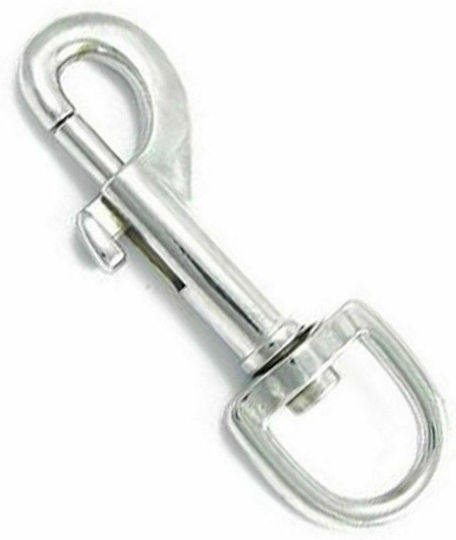 Hundeleine/Führleine Riemen Tierhaken 53mm Zinc in Silber Farbe