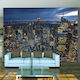 Wall Mural New York - night Fabric 250x193cm