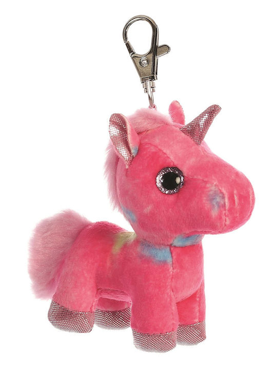 Aurora Rainbow Unicorn Fabric Keychain Fuchsia