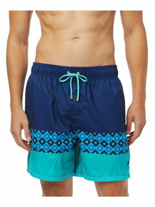 Printed Tribe Men's Swimwear Shorts Aqua Tribe with Patterns