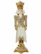 Iliadis Nutcracker de Crăciun Ceramic Auriu Înălțime 60cm.