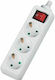 Oscar Plus Power Strip 3 Positions with Switch and Cable 3m
