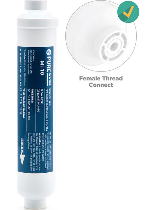Purewater Water Filter Replacement Reverse Osmosis (RO) Trace Elements Enrichment Line MI-10 1/4"