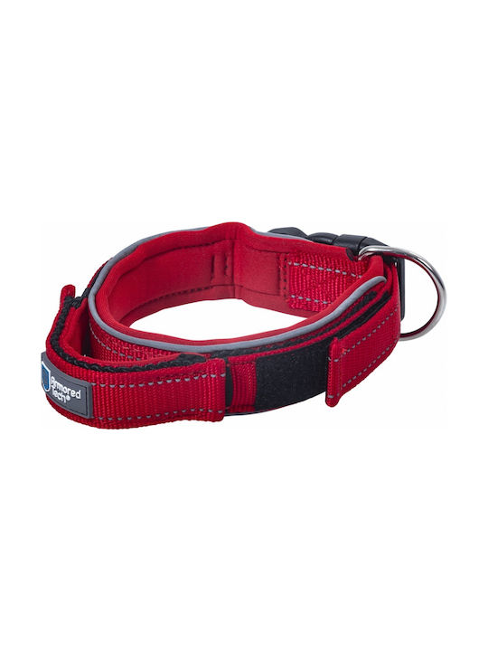 Armored Tech Dog Collar In Red Colour Medium 48 - 53cm