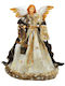 Aca Christmas Fabric Figure Cherub Gold Height 40cm Angel