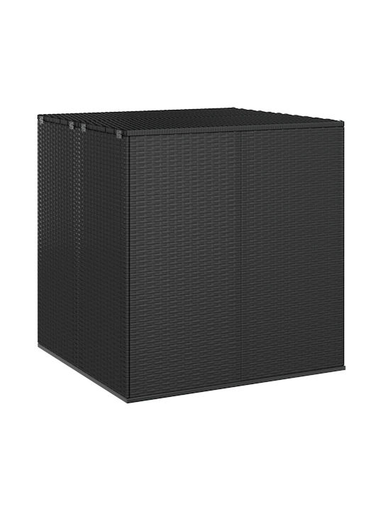 vidaXL Außenlagerbox Rattan Black L100xB97.5xH104cm