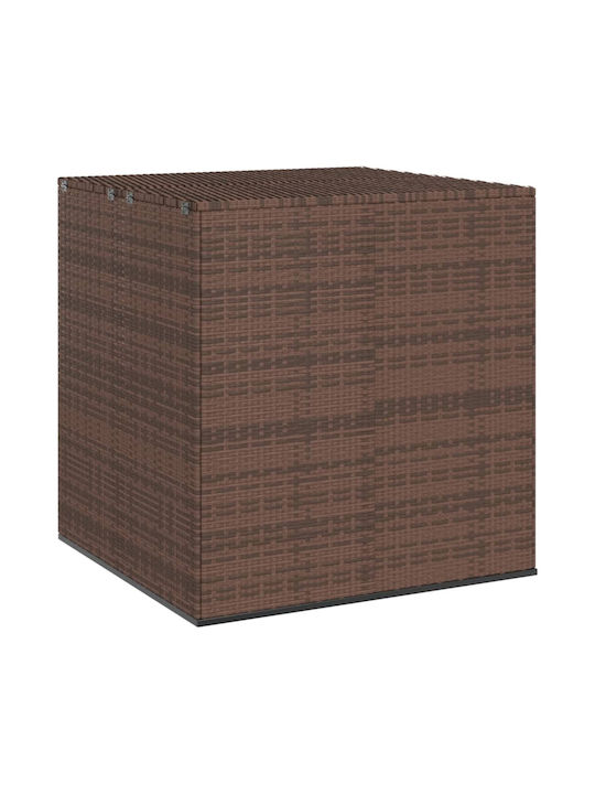 vidaXL Außenlagerbox Rattan Coffee L100xB97.5xH...