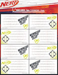 Gim Notebook Labels Nerf 16pcs