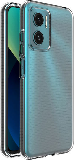 Hurtel Spring Back Cover Silicon 1mm Transparent / Negru (Redmi 10 / 10 2022 )