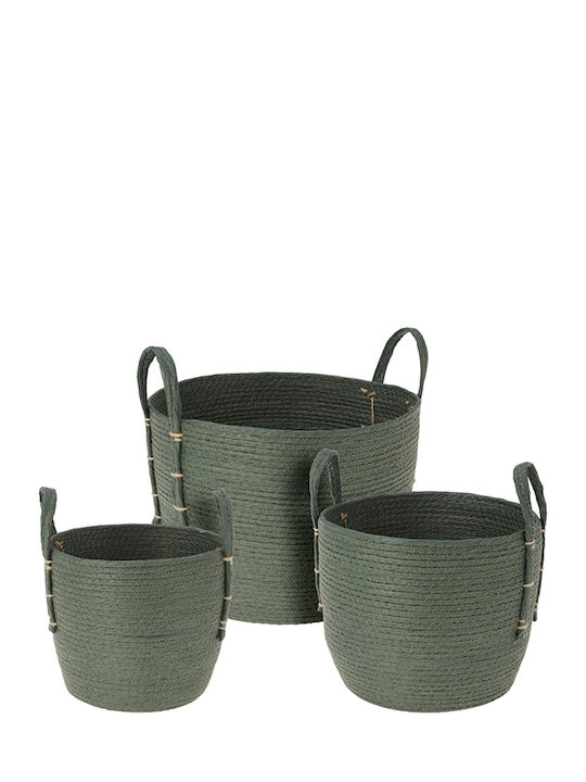 Wicker Decorative Baskets Set 3pcs Zaros