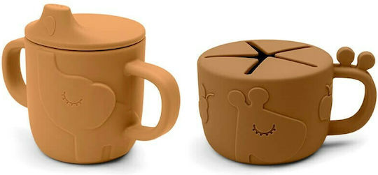 Done by Deer Educational Sippy Cup Plastic with Handles Brown for 0m+m+ 160ml