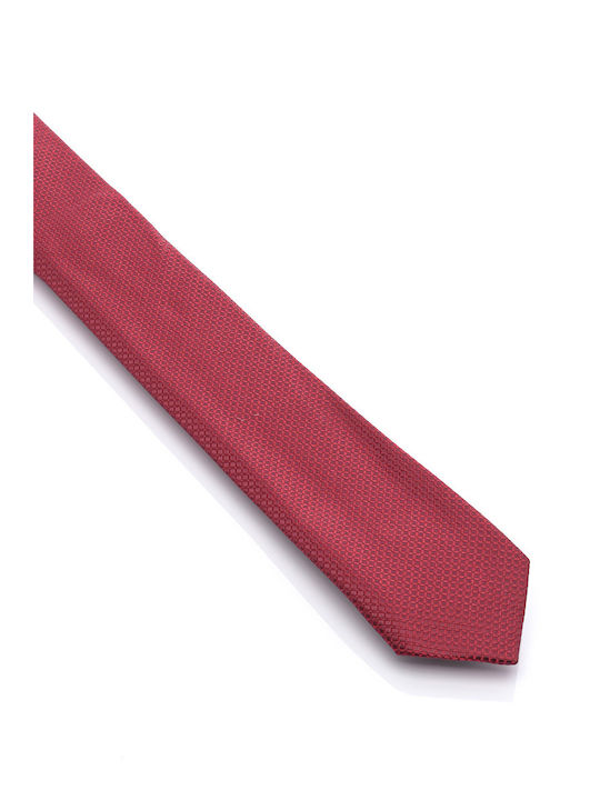 Men's Tie Synthetic Monochrome In Burgundy Colour