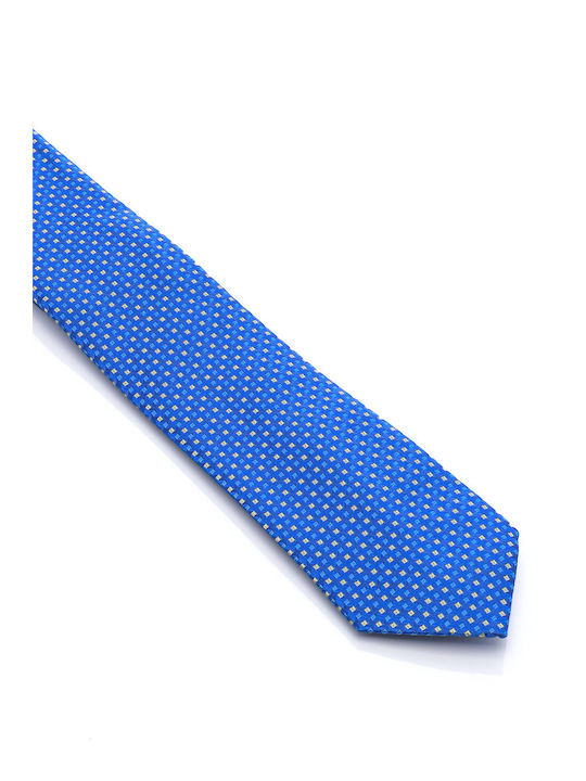 Mcan Ανδρική Γραβάτα Συνθετική με Σχέδια σε Μπλε Χρώμα