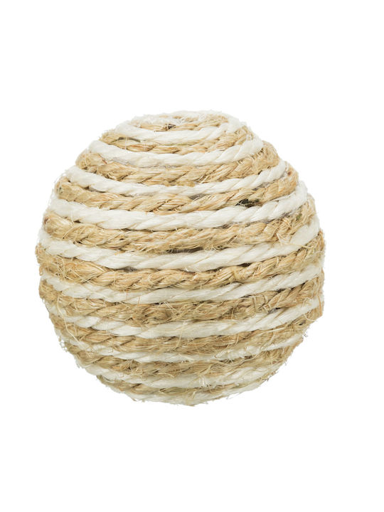 Trixie Cat Toy Ball Beige 6cm Rope Ball