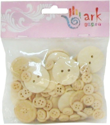 Folia Wooden Buttons 100pcs