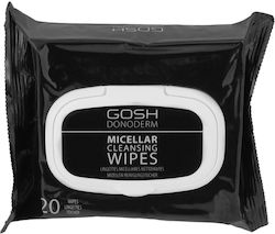 Gosh Donoderm Micellar Cleansing Wipes Μαντηλάκια Καθαρισμού Προσώπου 20τμχ Gosh Donoderm Micellar Cleansing Wipes Μαντηλάκια Καθαρισμού Προσώπου 20τμχ
