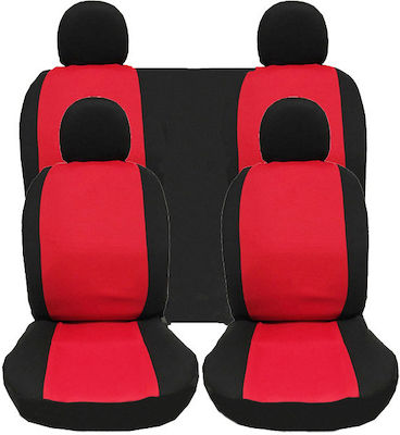 Auto Gs Covers Set 8pcs Smart Style Red / Black