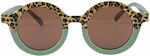 Baby Dutch Leopard 2-6 Years Kids Sunglasses Green