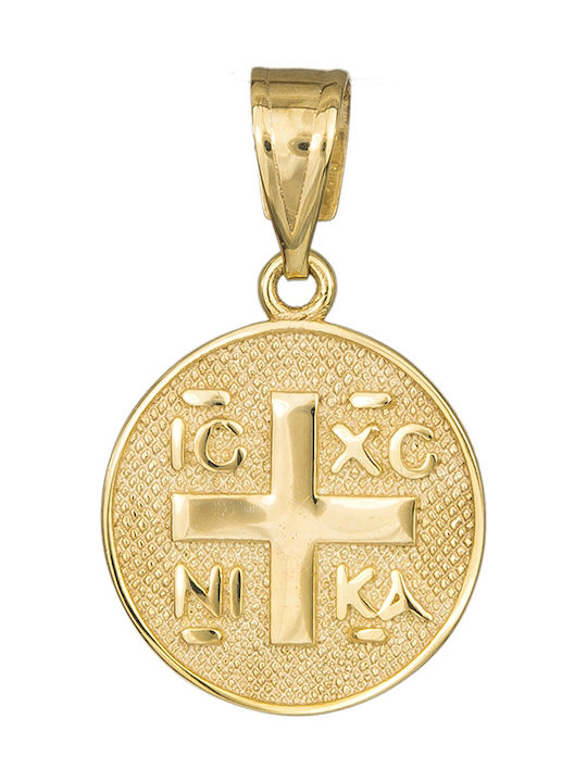 Pendant Kids Talisman Double Sided Constantine from Gold 14K