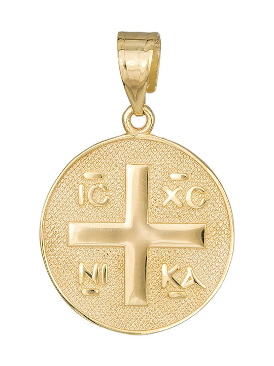 Pendant Kids Talisman Double Sided Constantine from Gold 9K