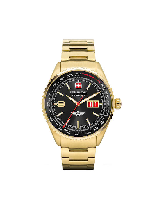 Swiss Military Hanowa Hanowa Air Watch Battery with Gold Metal Bracelet