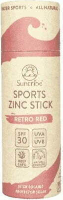 Suntribe Active Sports Zinc Red Mineral Αδιάβροχο Αντηλιακό Stick Προσώπου SPF30 30gr