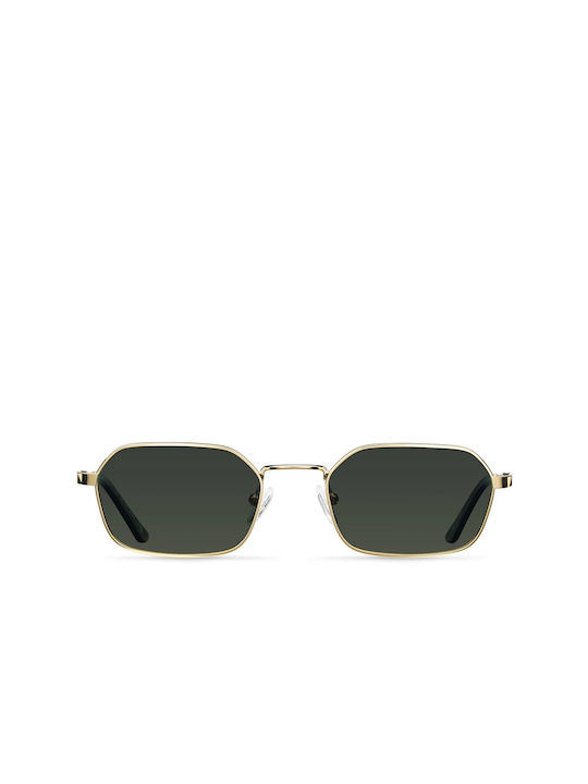 Meller Lerato Sunglasses with Gold Metal Frame and Green Polarized Lenses Gold Olive