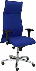 Καρέκλα Γραφείου με Ανάκλιση και Ρυθμιζόμενα Μπράτσα Albacete Μπλε P&C