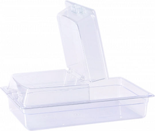 GTSA Gewerbliches Servierzubehör 53x32.5x10εκ. GN 1/1 Vitrinen-Set mit Klappdeckel & Behälter