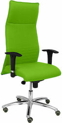 Καρέκλα Γραφείου με Ανάκλιση και Ρυθμιζόμενα Μπράτσα Albacete Πράσινο Φιστικί P&C