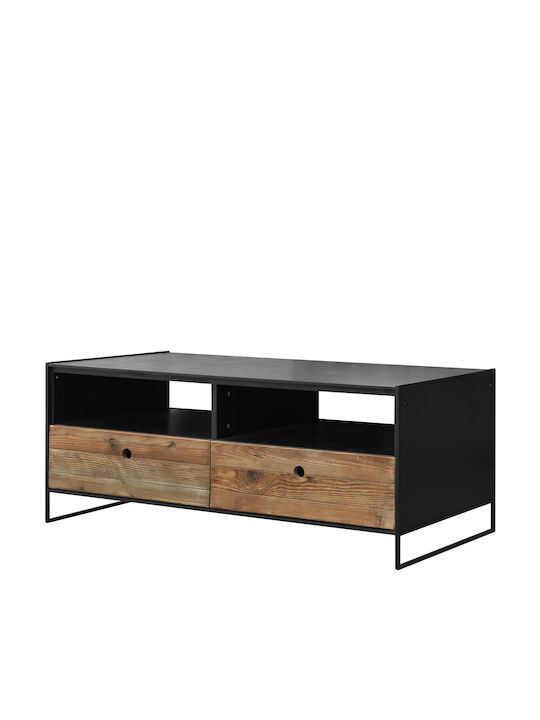 Hakon Square Solid Wood Side Table Μαύρο L120xW60xH49cm