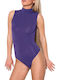 Sleeveless Turtleneck Bodysuit Purple