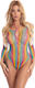 Rene Rofe Pink Lipstick More Color Sexy Bodysuit Bodysuit Rainbow